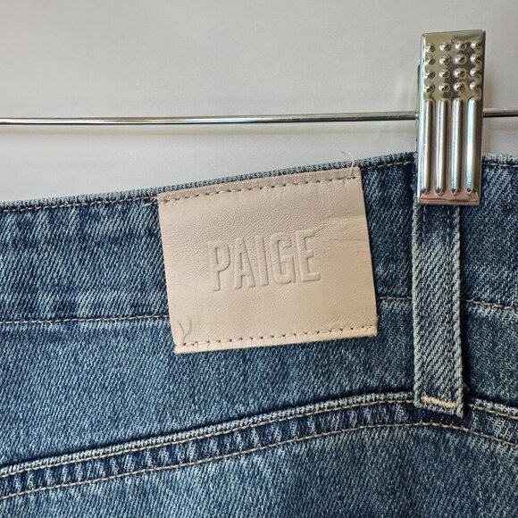 NWT PAIGE Zoey Jeans Drawstring Tie Waist Low Rise Denim Wide Jazz Club Blue 27 - Picture 7 of 16